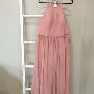 Plus size blush pink formal dress